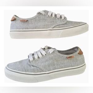 Vans Light Gray Canvas Sneakers with White Accents